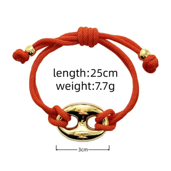 Wholesale Handmade Animal Bracelets For Unisex Featuring Copper Material With 18K Real Gold Electroplated Plating On Cord String Chain