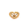 Wholesale Heart Shape Open Ring For Women In Copper With Zircon Inlay, Perfect For Daily Wear