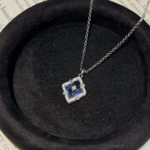 Xl026 white gold blue peter necklace