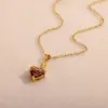 Wholesale 304 Stainless Steel Cross Devil's Eye Moon PVD Coated Zircon Elegant Romantic Sweet Plating Pendant Necklace