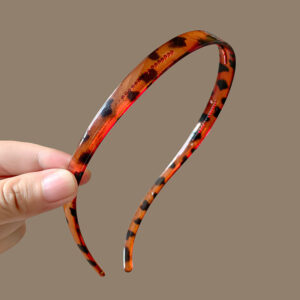 [Brown leopard] glasses headband