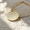 oly-b6e78dfec52d7e495bce526e8e043f2b Wholesale Round Necklace For Independence Day, Unisex 14K Real Gold Plated With Hypoallergenic Box Chain