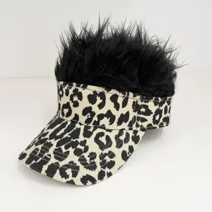 Leopard Print-black Wig / adjustable