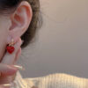oly-b71da86145e1ce2db0ee4543637bfb5d Wholesale Simple Retro Red Love Ear Buckle Fashion Elegant Earrings Women's Earrings Valentine's Day Gift