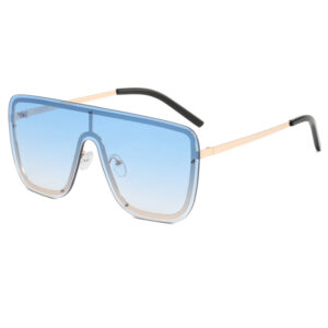 Gold frame double blue piece