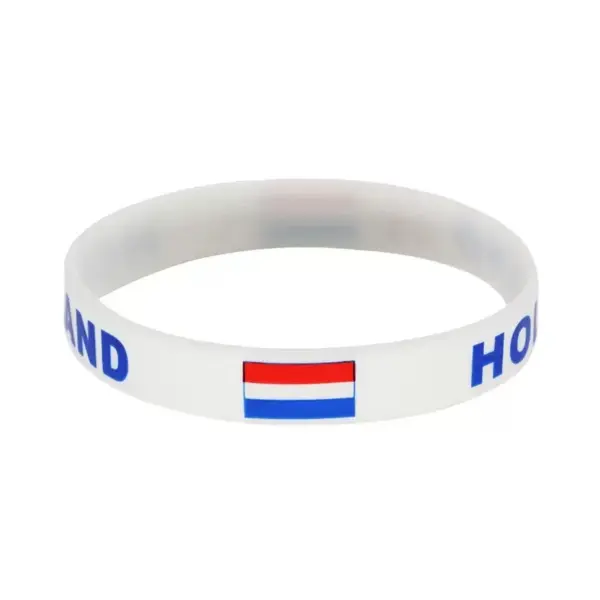 oly-b72bddb2b03797d41935a09faed537ae Wholesale Multicolor Nordic Style Asymmetrical National Flag Wristband In Silica Gel With Nylon Chain Material For Couples