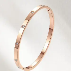 Rose Gold 4mm Ten Diamond Bracelet