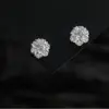 Wholesale Fashionable S925 Silver Plated Snowflake Earrings Elegant Dance Of Snowflake Jewelry Women's Stylish Hoop Earrings With Diamond