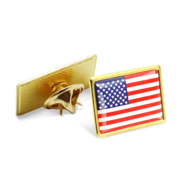 Wholesale American Flag Pin Alloy Metal Craft Flag Brooches