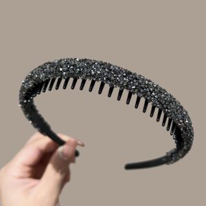 Rhinestone headband [gray]]