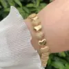 Wholesale Fashionable Multi-Style Copper Plated 18K Gold Color Zircon Heart Geometric Bracelet Suitable For Daily Wear Valentine's Day Gift