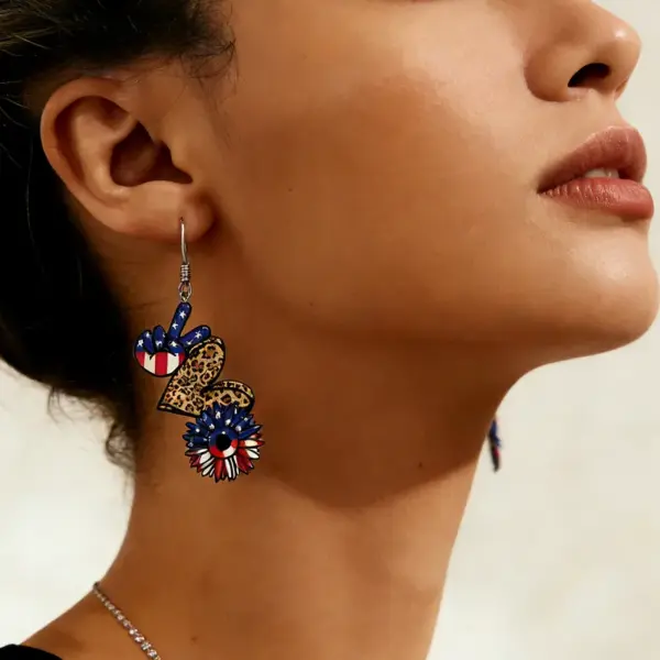 Wholesale Retro Heart Shape Drop Earrings For Women With Multicolor Acrylic And 304 Stainless Steel Ear Pins