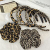 Wholesale Retro Leopard Print Sponge Hair Hoop Fashion All-match Headband Fashionable Out-of-the-way Pressed Hair Caps Hair Ring