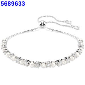 Diamond pearl white gold bracelet