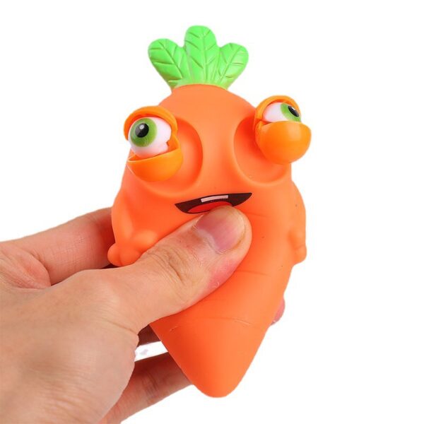 Wholesale Creative explosions squinting carrot decompression pinch music squeeze eye trick decompression vent fruit toys