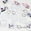 Wholesale Transparent Acrylic Photo Frame ins Keychain Pendant Photo diy Gift Pendant Hanging Chain Support Beaded Keychain