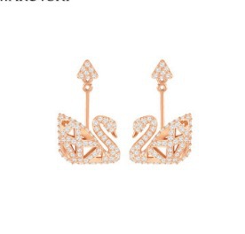 Hollow swan earrings