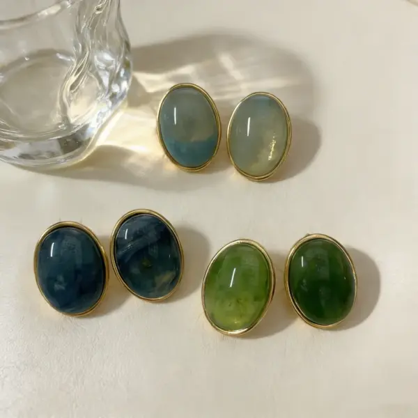 Wholesale Square Stud Earrings For Sensitive Ears, Hypoallergenic 304 Stainless Steel With 18K Real Gold PVD Coated Plating 0.03µm-0.05µm