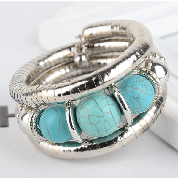 oly-b7c044ca95278dd4c965c0dcb9596877 Wholesale sales three-circle bracelet style exaggerated personality spacer retro beaded Bohemian multi-layer bracelet