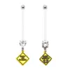 Wholesale 1 Piece Belly Rings Simple Style Heart Shape Arylic Plating Inlay Zircon