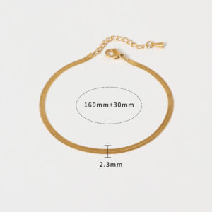 Snake bone chain / 18K