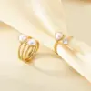Wholesale Elegant Open Heart Flower Stainless Steel Ring For Women New Style Sweet Fashion Jewelry Accessory Versatile All Seasons