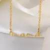 Wholesale PVD Coated Real Gold Plated Letter 304 Stainless Steel MAMA Simple Style Waterproof Non Tarnish 304 Stainless Steel Lobster Trigger Clasp Closure Necklace