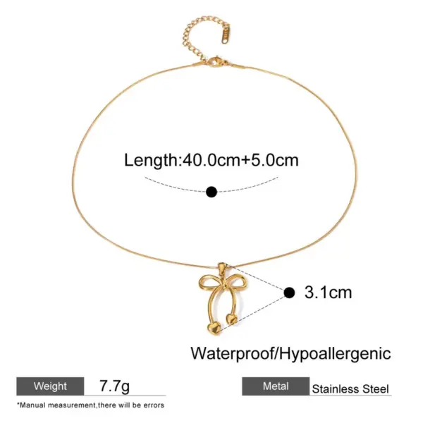 Wholesale Waterproof Stainless Steel 18K Plated Pendant Necklace Luxury Geometry Design Valentine's Day Women's Jewelry Accessory