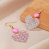Wholesale Simple Fashion Cute Eco-friendly Material Acrylic Peach Heart Pendant Earrings Women's Valentine's Day Earrings