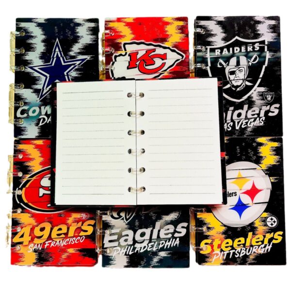 Wholesale NFL Football American Football Acrylic Notebook TK Explosions Fine Team Loose-leaf A7A5 OLY Exclusive