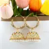 Wholesale Bohemian Style Colorful Diamond Embedded Earrings Women's Fashion Jewelry Alloy Geometric Pattern Sweet Cool Style Ear Jewelry