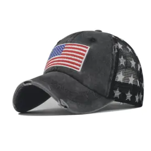 Flag Black Five-Pointed Star / Adjustable