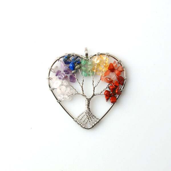 oly-b842f838b4eade3dbb147ba4bbc3768b Wholesale Crystal Natural Stone Love Shape Round Hexagram Life Tree Gravel Handmade Pendant Necklace
