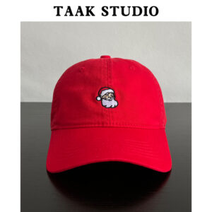 Wholesale Santa embroidery baseball cap children autumn and winter Korean style all-match ins street red cap tide couple