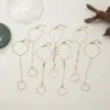 Wholesale Fashionable Titanium Steel 18K Gold Plated Bracelet With Diamond Small Round Piece Color Retention Women Stainless Steel Finger Clip Bead Finger Chain Vacuum Electroplating 18K Gold Retention