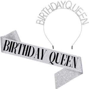 Queen's Silver Suit / Headband Shoulder Strap Set