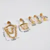Wholesale 1 Piece 304 Stainless Steel Stone-Free Casual Hawaiian Tropical Lip Rings Star Moon Ion Plating (IP) 18K Gold Plated Ear Cartilage Rings & Studs