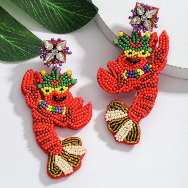 Wholesale Earrings Mexican Festival Handmade Rice Bead Earrings Personalized Trendy Women's Earrings Hip-Hop Style
