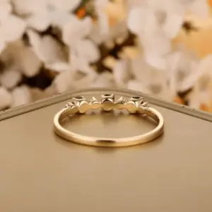 Wholesale Gradient Color Blue White Zircon Ring For Women Fashionable Personality Creative Index Finger Ring Light Luxury European Style