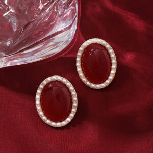 Burgundy oval