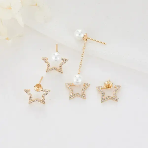 Wholesale Tassel Drop Earrings With Copper Craft And Zirconia Inlay, Featuring 925 Sterling Silver Ear Pins In Simple Style