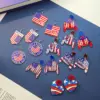 oly-b8a4216a53a5c83c29d6e6a52e4cdf9c Wholesale Retro American Flag Heart Flower Earrings Acrylic Geometric Pattern Round Shape Women's Jewelry Fashion Accessories