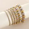 Wholesale Hip-Hop Retro Round 304 Stainless Steel Bracelets In Bulk