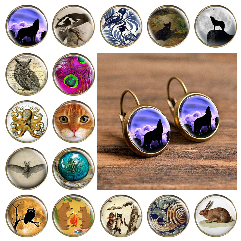 Wholesale French Ear Hooks Time Gem Animal Pattern Ear Jewelry Manufacturer Wholesale 0164