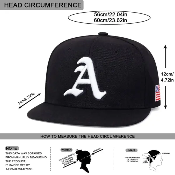 Wholesale Women's Outdoor Hip-Hop Letter Pattern Flat Brim Hat In Polyester With Embroidery, Adult Cap
