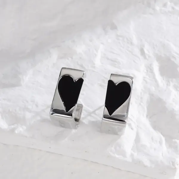 Wholesale S925 Sterling Silver Needle Copper Plated 18K Gold Drop Oil Heart Shaped Earrings Elegant Simple Style For Casual Holiday Party Daily Use