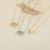 Wholesale New Fashion Simple Geometric Smooth Daily Versatile Petite Heart-Shaped 14K Gold-Plated Collarbone Chain Women's Necklace