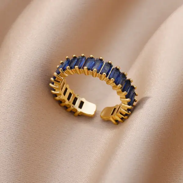 Wholesale Jewelry IG Style Elegant Geometric Copper Open Rings