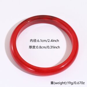 18# bracelet-big red-round-wide side