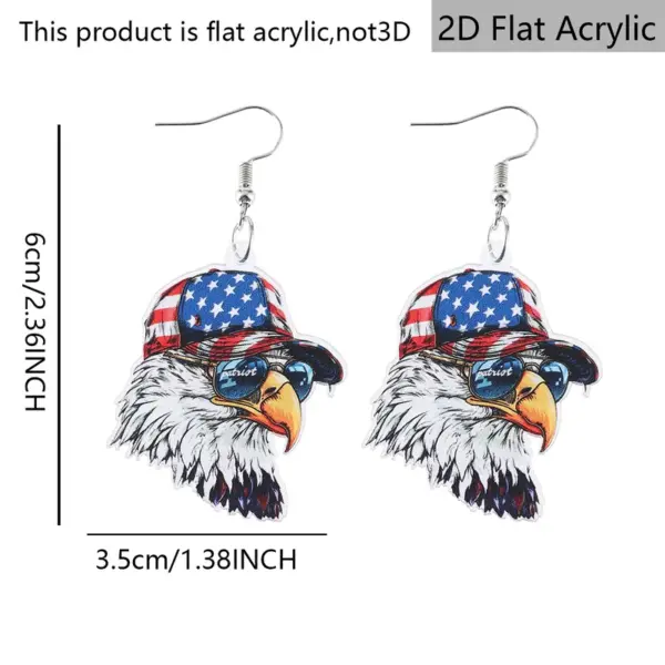 Wholesale Retro Statue Print Drop Earrings For Women In White And Red Acrylic With 304 Stainless Steel Ear Pins